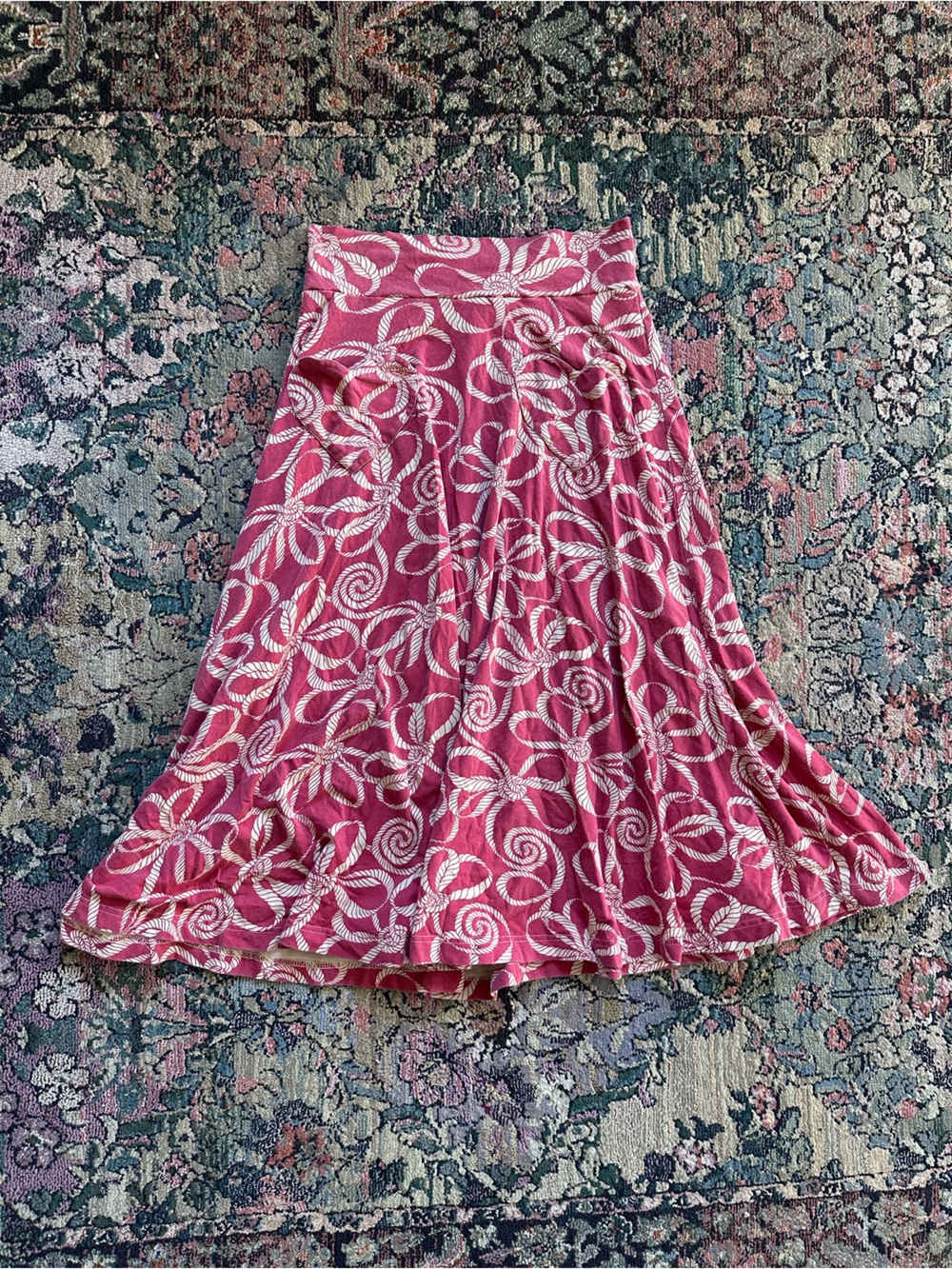 Effie's Heart Pink and White Patterned Strapless Tunic- heart front pockets